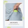 imageTHE GYM PEOPLE Womens Drawstring High Waist Golf Skorts Athletic Tennis Skirts Builtin Shorts with PocketsLight Blue Heather