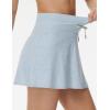 imageTHE GYM PEOPLE Womens Drawstring High Waist Golf Skorts Athletic Tennis Skirts Builtin Shorts with PocketsLight Blue Heather