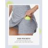 imageTHE GYM PEOPLE Womens Drawstring High Waist Golf Skorts Athletic Tennis Skirts Builtin Shorts with PocketsLight Grey Heather