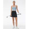 imageTHE GYM PEOPLE Womens Flowy Tennis Skorts High Waisted Pleated Athletic Golf Skirts Builtin Shorts with PocketsBlack