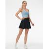 imageTHE GYM PEOPLE Womens Flowy Tennis Skorts High Waisted Pleated Athletic Golf Skirts Builtin Shorts with PocketsBlack