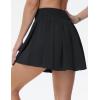 imageTHE GYM PEOPLE Womens Flowy Tennis Skorts High Waisted Pleated Athletic Golf Skirts Builtin Shorts with PocketsBlack