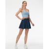 imageTHE GYM PEOPLE Womens Flowy Tennis Skorts High Waisted Pleated Athletic Golf Skirts Builtin Shorts with PocketsBlue