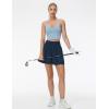 imageTHE GYM PEOPLE Womens Flowy Tennis Skorts High Waisted Pleated Athletic Golf Skirts Builtin Shorts with PocketsBlue