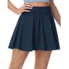 imageTHE GYM PEOPLE Womens Flowy Tennis Skorts High Waisted Pleated Athletic Golf Skirts Builtin Shorts with PocketsBlue