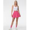 imageTHE GYM PEOPLE Womens Flowy Tennis Skorts High Waisted Pleated Athletic Golf Skirts Builtin Shorts with PocketsBright Pink