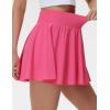 imageTHE GYM PEOPLE Womens Flowy Tennis Skorts High Waisted Pleated Athletic Golf Skirts Builtin Shorts with PocketsBright Pink
