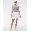 imageTHE GYM PEOPLE Womens Flowy Tennis Skorts High Waisted Pleated Athletic Golf Skirts Builtin Shorts with PocketsOffwhite
