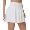 imageTHE GYM PEOPLE Womens Flowy Tennis Skorts High Waisted Pleated Athletic Golf Skirts Builtin Shorts with PocketsOffwhite