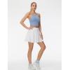 imageTHE GYM PEOPLE Womens Flowy Tennis Skorts High Waisted Pleated Athletic Golf Skirts Builtin Shorts with PocketsOffwhite