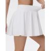 imageTHE GYM PEOPLE Womens Flowy Tennis Skorts High Waisted Pleated Athletic Golf Skirts Builtin Shorts with PocketsOffwhite