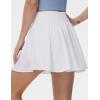 imageTHE GYM PEOPLE Womens Flowy Tennis Skorts High Waisted Pleated Athletic Golf Skirts Builtin Shorts with PocketsOffwhite