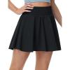 imageTHE GYM PEOPLE Womens Flowy Tennis Skorts High Waisted Pleated Athletic Golf Skirts Builtin Shorts with PocketsBlack