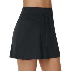 imageTHE GYM PEOPLE Womens Drawstring High Waist Golf Skorts Athletic Tennis Skirts Builtin Shorts with PocketsBlack
