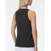 imageTHE GYM PEOPLE Womens Crew Neck Workout Tank Tops Loose Fit Sleeveless Athletic Yoga Running ShirtsBlack