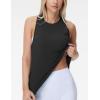 imageTHE GYM PEOPLE Womens Crew Neck Workout Tank Tops Loose Fit Sleeveless Athletic Yoga Running ShirtsBlack