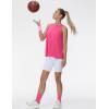 imageTHE GYM PEOPLE Womens Crew Neck Workout Tank Tops Loose Fit Sleeveless Athletic Yoga Running ShirtsBright Pink