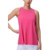 imageTHE GYM PEOPLE Womens Crew Neck Workout Tank Tops Loose Fit Sleeveless Athletic Yoga Running ShirtsBright Pink