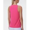 imageTHE GYM PEOPLE Womens Crew Neck Workout Tank Tops Loose Fit Sleeveless Athletic Yoga Running ShirtsBright Pink