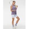 imageTHE GYM PEOPLE Womens Crew Neck Workout Tank Tops Loose Fit Sleeveless Athletic Yoga Running ShirtsGrey Purple