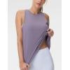 imageTHE GYM PEOPLE Womens Crew Neck Workout Tank Tops Loose Fit Sleeveless Athletic Yoga Running ShirtsGrey Purple