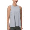 imageTHE GYM PEOPLE Womens Crew Neck Workout Tank Tops Loose Fit Sleeveless Athletic Yoga Running ShirtsHeather Grey