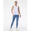 imageTHE GYM PEOPLE Womens Crew Neck Workout Tank Tops Loose Fit Sleeveless Athletic Yoga Running ShirtsWhite