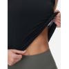 imageTHE GYM PEOPLE Womens Workout Crop Tank Tops Sleeveless Cross Hem Loose Fit Athletic Yoga ShirtsBlack