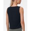 imageTHE GYM PEOPLE Womens Workout Crop Tank Tops Sleeveless Cross Hem Loose Fit Athletic Yoga ShirtsBlack