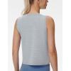 imageTHE GYM PEOPLE Womens Workout Crop Tank Tops Sleeveless Cross Hem Loose Fit Athletic Yoga ShirtsHeather Grey