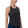 imageTHE GYM PEOPLE Womens Racerback Workout Tank Tops Lightweight Stretchy Sleeveless Running Athletic Yoga Tee ShirtsBlack