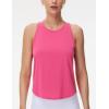 imageTHE GYM PEOPLE Womens Racerback Workout Tank Tops Lightweight Stretchy Sleeveless Running Athletic Yoga Tee ShirtsBright Pink