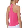 imageTHE GYM PEOPLE Womens Racerback Workout Tank Tops Lightweight Stretchy Sleeveless Running Athletic Yoga Tee ShirtsBright Pink