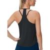 imageTHE GYM PEOPLE Womens Racerback Workout Tank Tops Lightweight Stretchy Sleeveless Running Athletic Yoga Tee ShirtsBlack