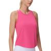 imageTHE GYM PEOPLE Womens Racerback Workout Tank Tops Lightweight Stretchy Sleeveless Running Athletic Yoga Tee ShirtsBright Pink