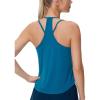 imageTHE GYM PEOPLE Womens Racerback Workout Tank Tops Lightweight Stretchy Sleeveless Running Athletic Yoga Tee ShirtsDark Blue Green