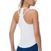 imageTHE GYM PEOPLE Womens Racerback Workout Tank Tops Lightweight Stretchy Sleeveless Running Athletic Yoga Tee ShirtsWhite