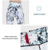 imageTHE GYM PEOPLE Thick High Waist Yoga Pants with Pockets Tummy Control Workout Running Yoga Leggings for WomenBlackMarble White