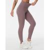 imageTHE GYM PEOPLE Thick High Waist Yoga Pants with Pockets Tummy Control Workout Running Yoga Leggings for WomenBrown Purple