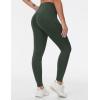 imageTHE GYM PEOPLE Thick High Waist Yoga Pants with Pockets Tummy Control Workout Running Yoga Leggings for WomenDeep Green