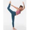 imageTHE GYM PEOPLE Thick High Waist Yoga Pants with Pockets Tummy Control Workout Running Yoga Leggings for WomenGreen Blue