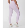imageTHE GYM PEOPLE Thick High Waist Yoga Pants with Pockets Tummy Control Workout Running Yoga Leggings for WomenPink Purple