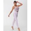 imageTHE GYM PEOPLE Thick High Waist Yoga Pants with Pockets Tummy Control Workout Running Yoga Leggings for WomenPink Purple