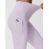 imageTHE GYM PEOPLE Thick High Waist Yoga Pants with Pockets Tummy Control Workout Running Yoga Leggings for WomenPink Purple