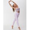 imageTHE GYM PEOPLE Thick High Waist Yoga Pants with Pockets Tummy Control Workout Running Yoga Leggings for WomenPink Purple