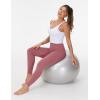 imageTHE GYM PEOPLE Thick High Waist Yoga Pants with Pockets Tummy Control Workout Running Yoga Leggings for WomenRose Red