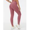 imageTHE GYM PEOPLE Thick High Waist Yoga Pants with Pockets Tummy Control Workout Running Yoga Leggings for WomenRose Red