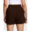 imageTHE GYM PEOPLE Womens Drawstring Sweat Shorts High Waisted Summer Workout Lounge Shorts with PocketsBrown