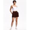 imageTHE GYM PEOPLE Womens Drawstring Sweat Shorts High Waisted Summer Workout Lounge Shorts with PocketsBrown