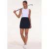 imageTHE GYM PEOPLE Womens Golf Skort Tennis High Waist Lightweight Athletic Casual Skirts Builtin Shorts with 4 PocketsBlue Black